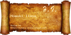 Homoki Ilona névjegykártya